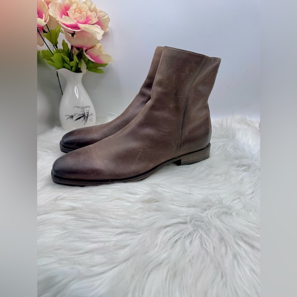 GR by Gordon Rush Sutherland Brown Leather Ankle Boots Size 10 Genuine Leather - Picture 2 of 10